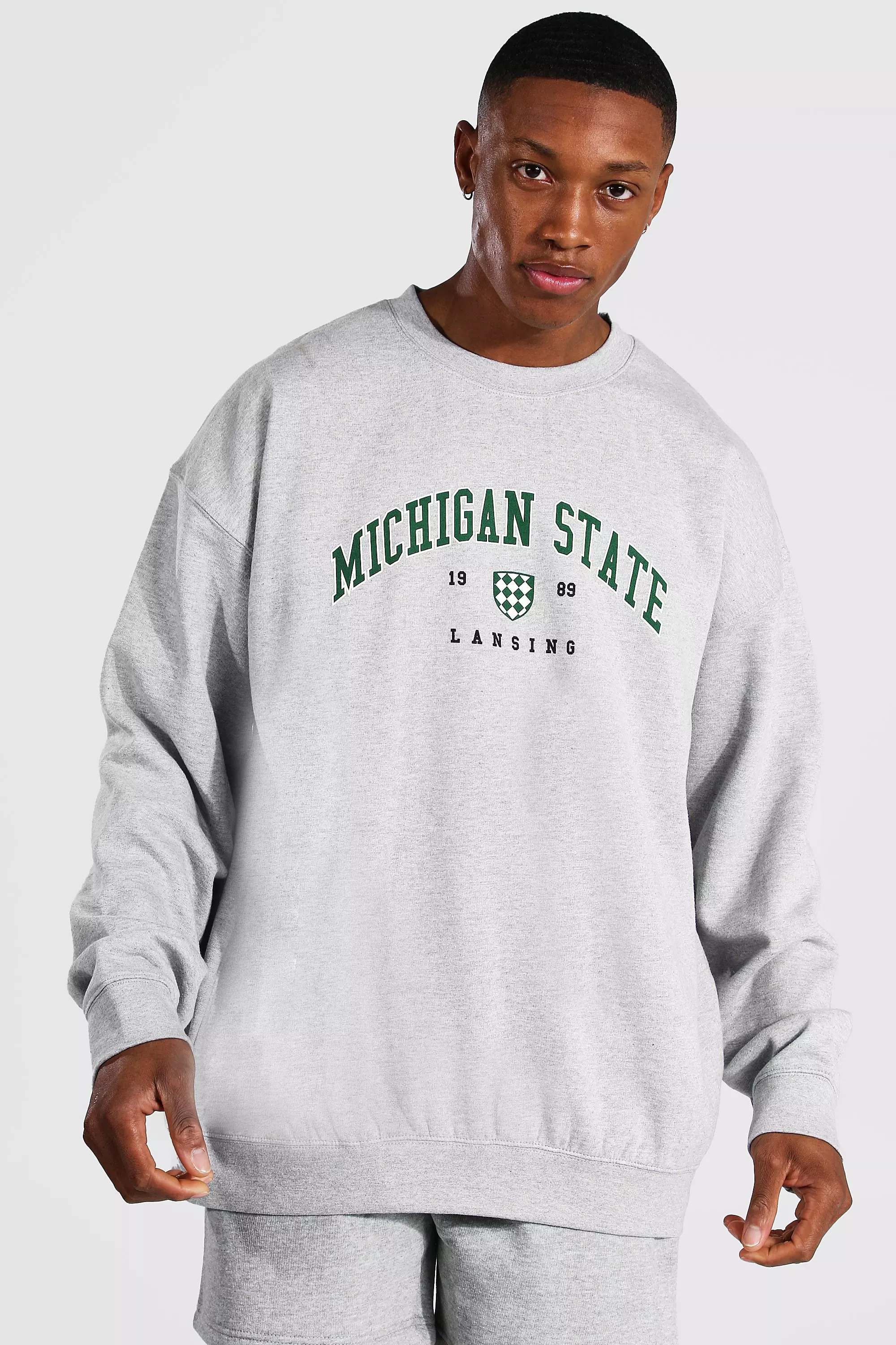 Oversized college sweatshirt sale